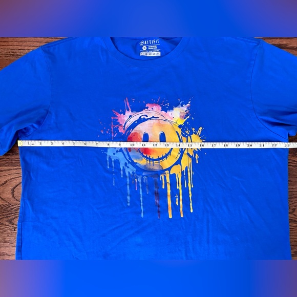 Smiley Face Cotton Short Sleeve T-Shirt - Picture 4 of 5